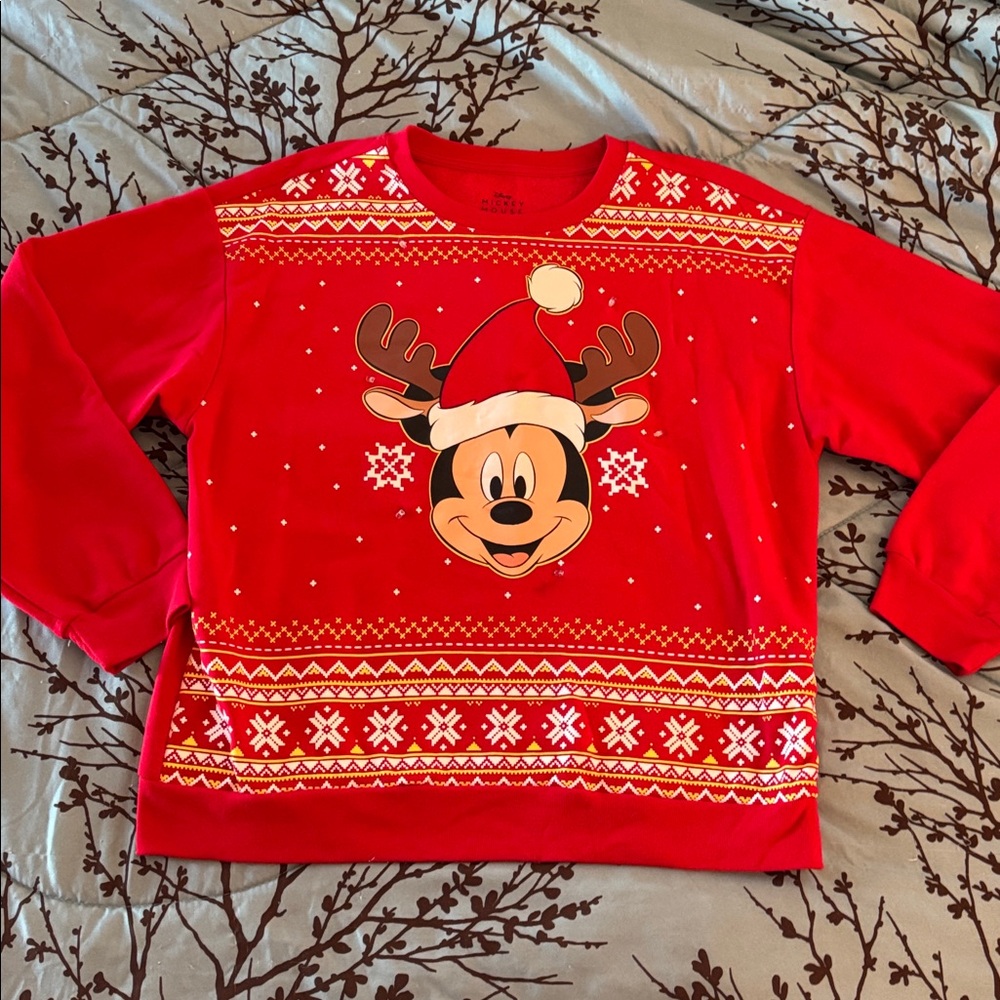 NWOT Disney Mickey Mouse Light Up Christmas Sweater size Large